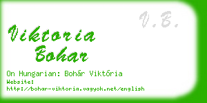 viktoria bohar business card
